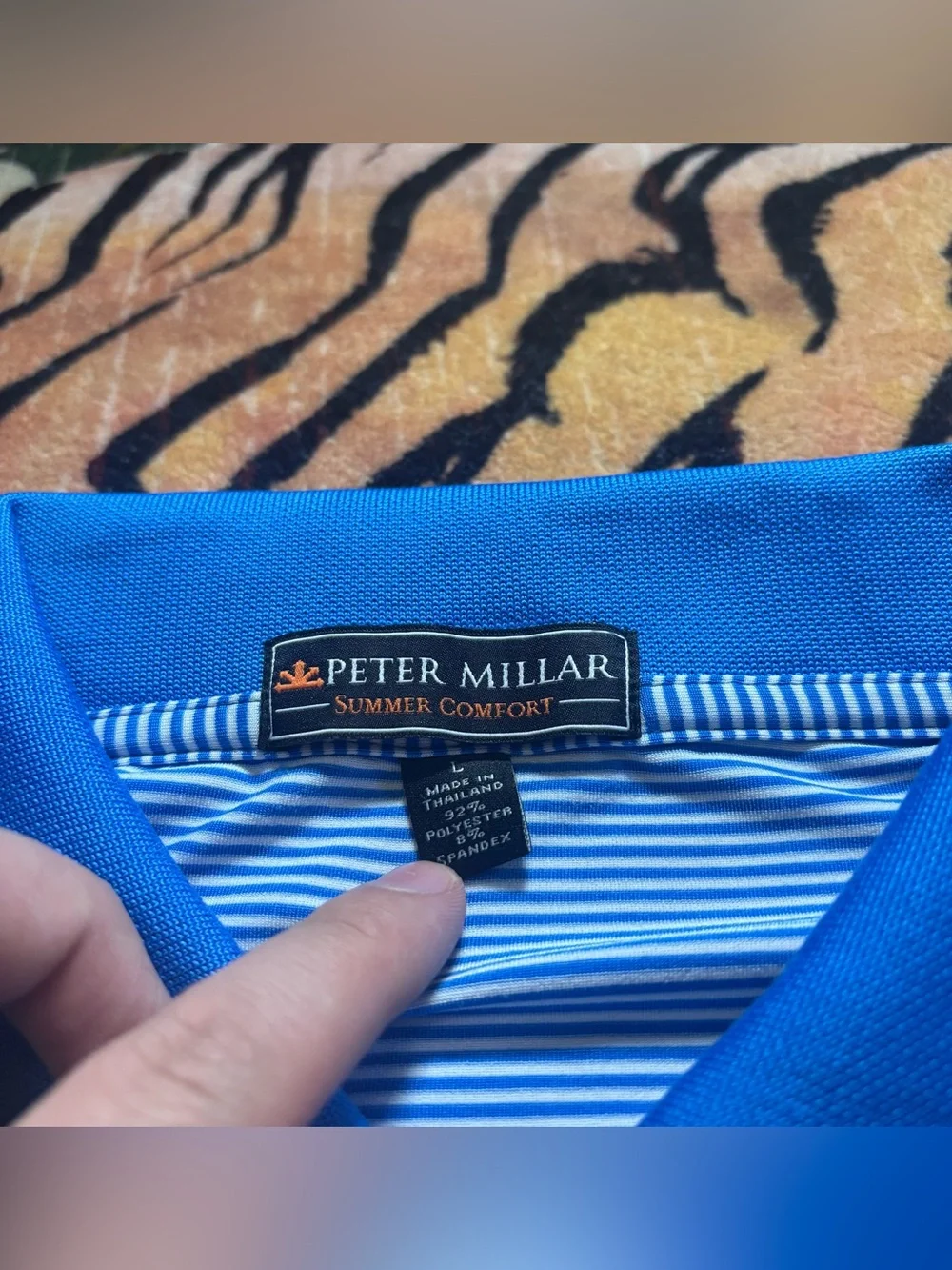 Peter Millar Summer Comfort Fishers Island Club Performance Golf Polo Shirt L - Picture 4 of 6